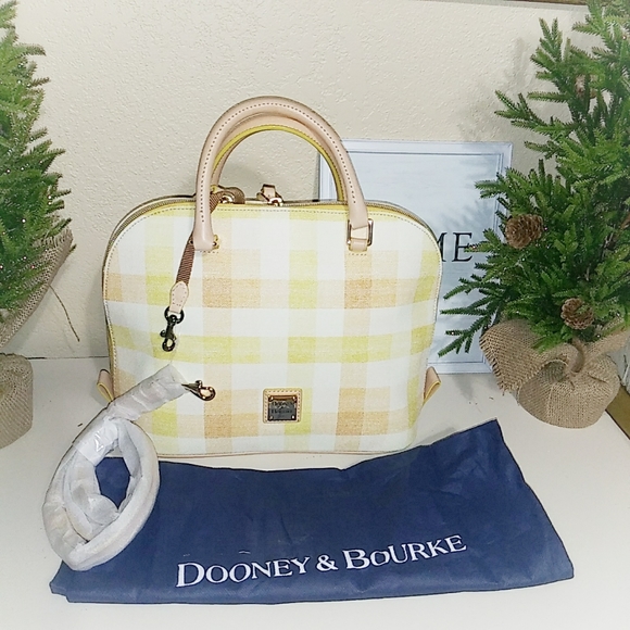 Dooney & Bourke Handbags - Dooney & Bourke Quadretto Check Zip-Zip Satchel